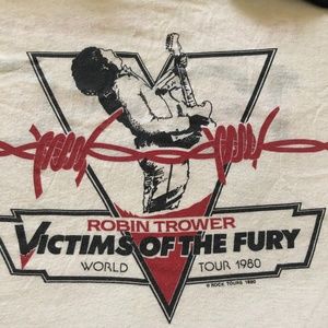 Vintage Robin Trower concert tour t-shirt 1980